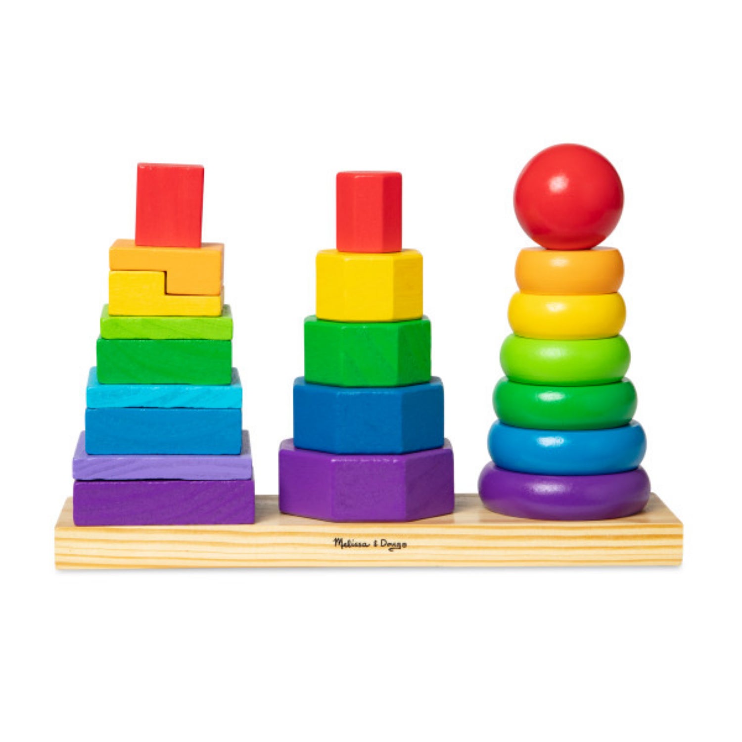 Melissa and Doug Geometric Stacker Toddler Toy