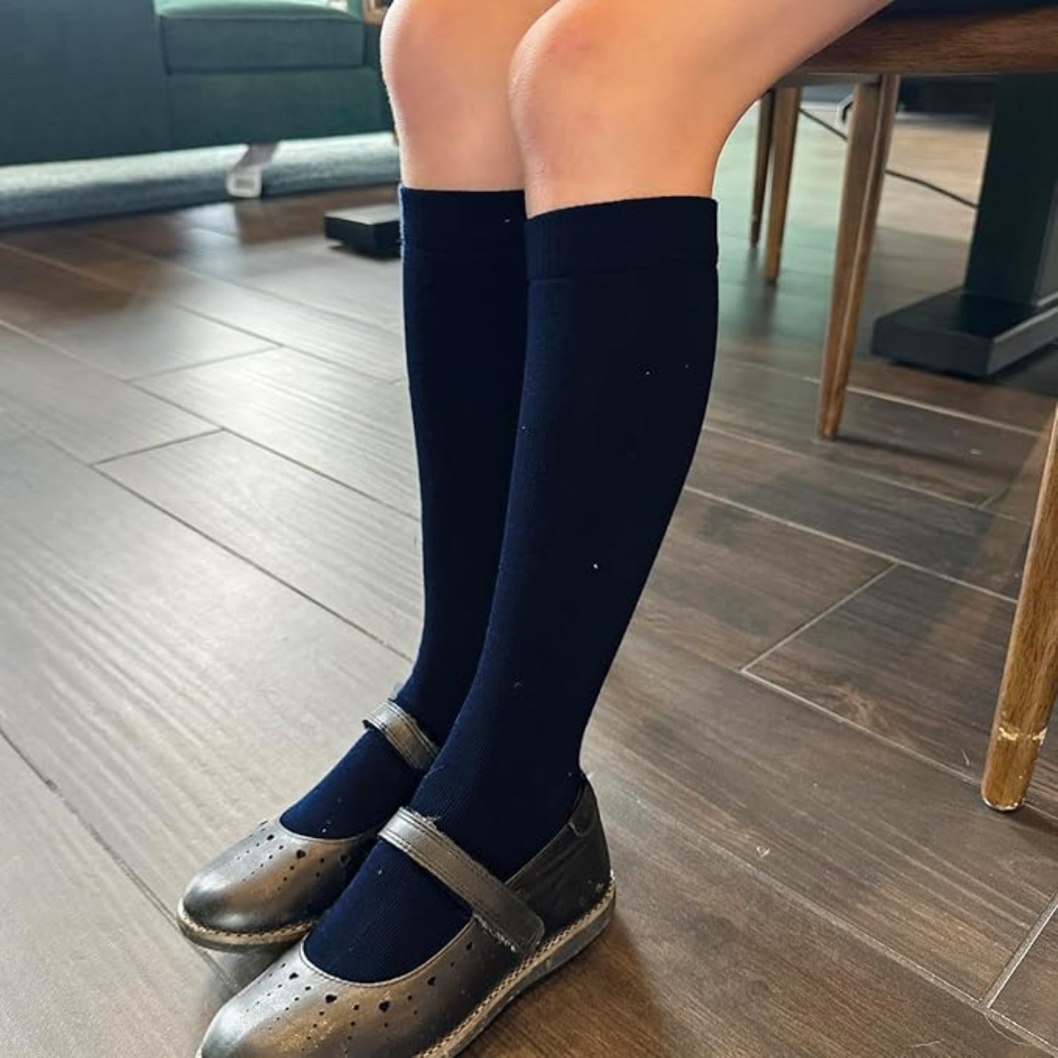 Student's Choice Girls 3-Pack Classic Flat School Uniform Knee High Dress Socks