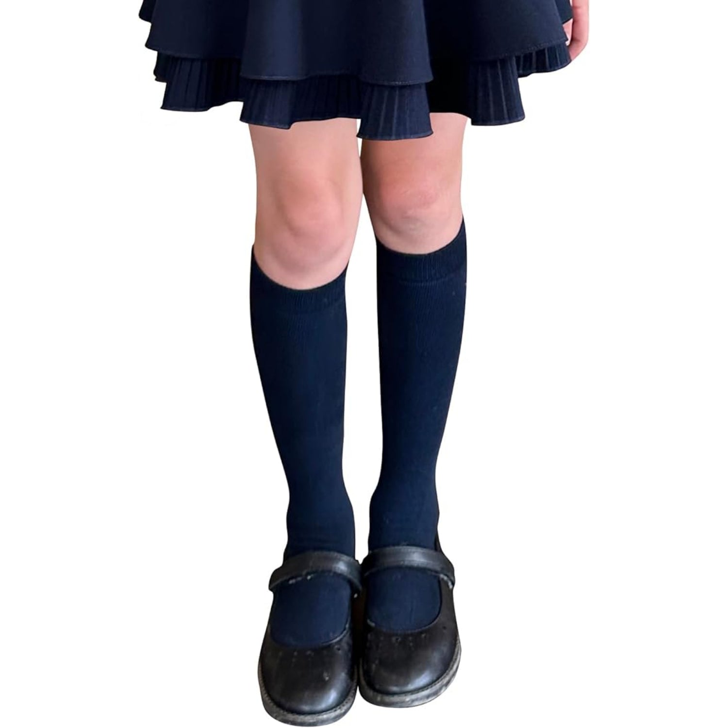 Student's Choice Girls 3-Pack Classic Flat School Uniform Knee High Dress Socks