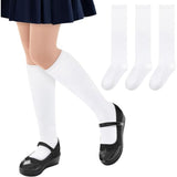 Student's Choice Girls 3-Pack Classic Flat School Uniform Knee High Dress Socks