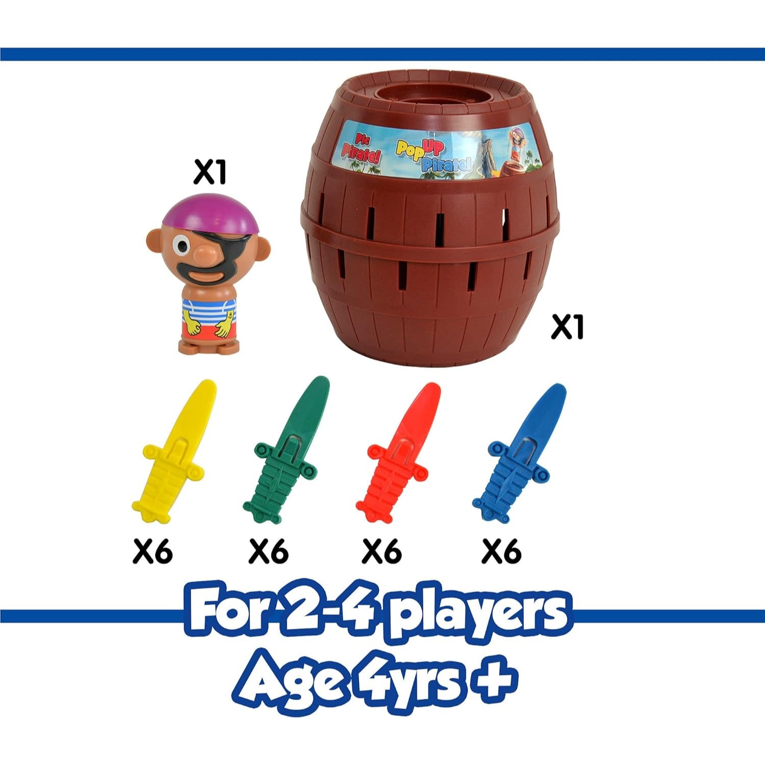 TOMY Pop Up Pirate Board Game - Swashbuckling Kids Games for Family Game Night- Family Games for Kids Ages 4 and Up