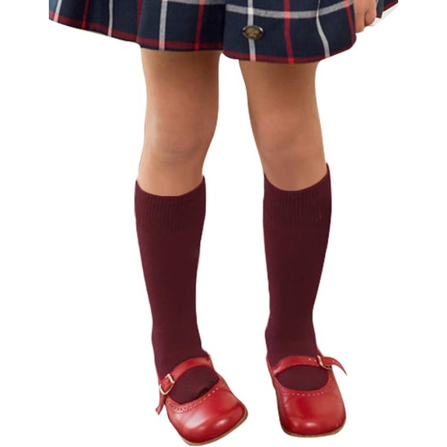 Student's Choice Girls 3-Pack Classic Flat School Uniform Knee High Dress Socks