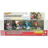 Mattel Hot Wheels Mario Kart Vehicle 4-Pack, Set of 4 Fan-Favorite Characters