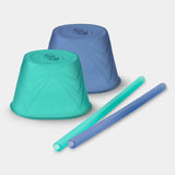 GoSili Silicone Cup Cover Drink Protector with 8'' Reusable Soft Silicone Drinking Straws, 2-Pack