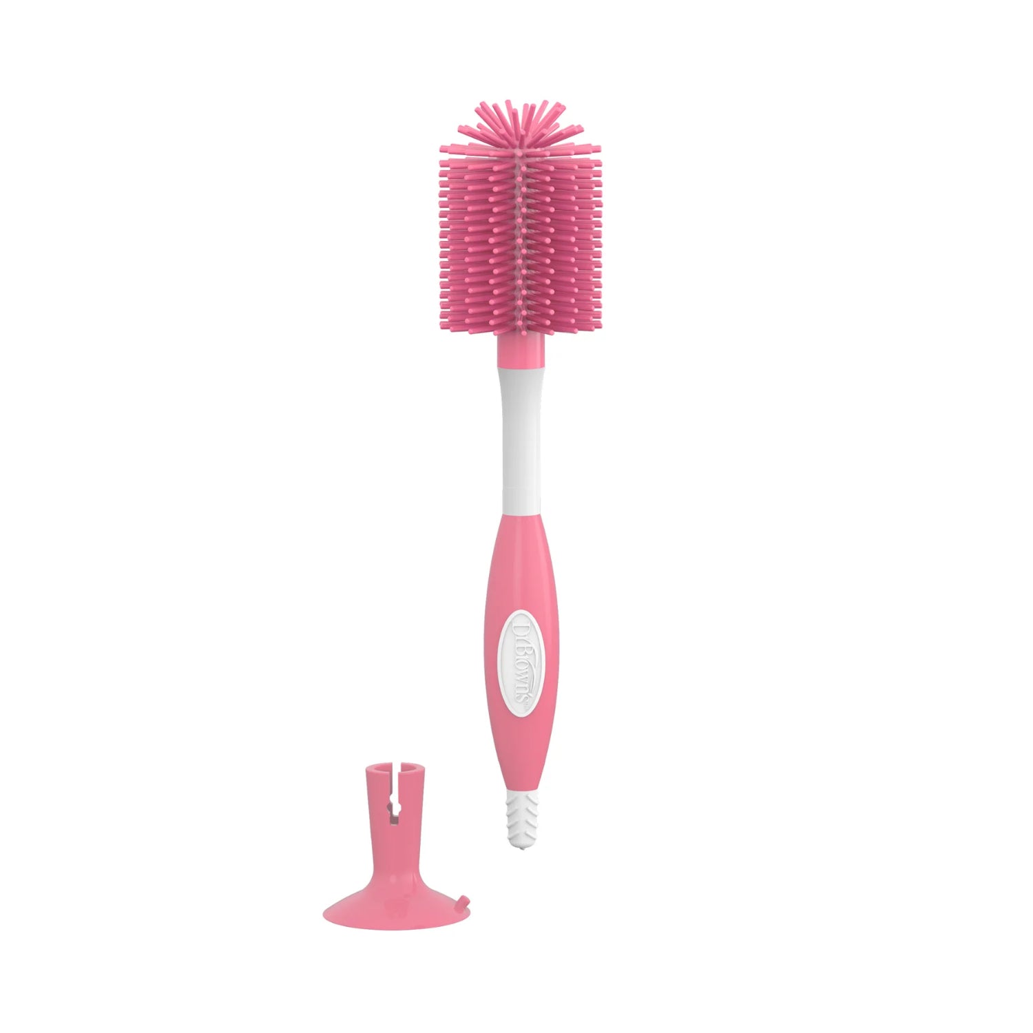 Dr. Brown's Soft Touch No Scratch Baby Bottle Cleaning Brush Nipple Cleaner with Stand and Storage Clip, BPA Free
