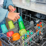 TOMY The First Years Take & Toss Toddler Sippy Cups - Multicolored Toddler Sippy Cups with Lids, 10 oz, 4 Pack