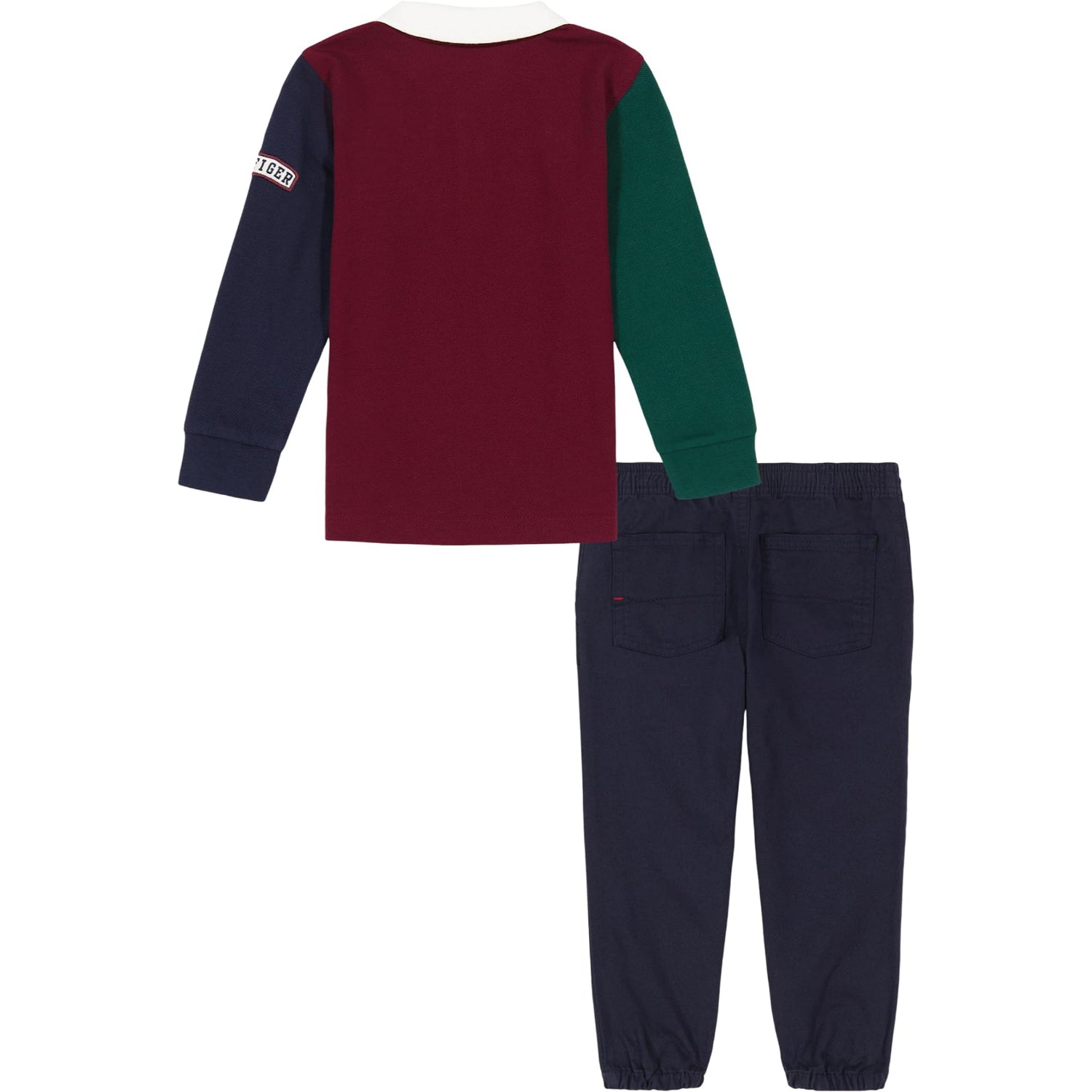 Tommy Hilfiger Boys 2T-4T Colorblock Rugby Pant Set