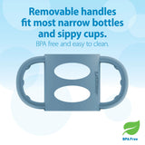 Dr. Brown's Milestones 100% Silicone Baby Bottle Handles, Narrow, Removable Easy-Grip Transitional Sippy Cup Handles