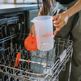 Dr. Browns Baby Formula Mixing Pitcher with Adjustable Stopper, Locking Lid & No Drip Spout, Orange, BPA Free, 36oz