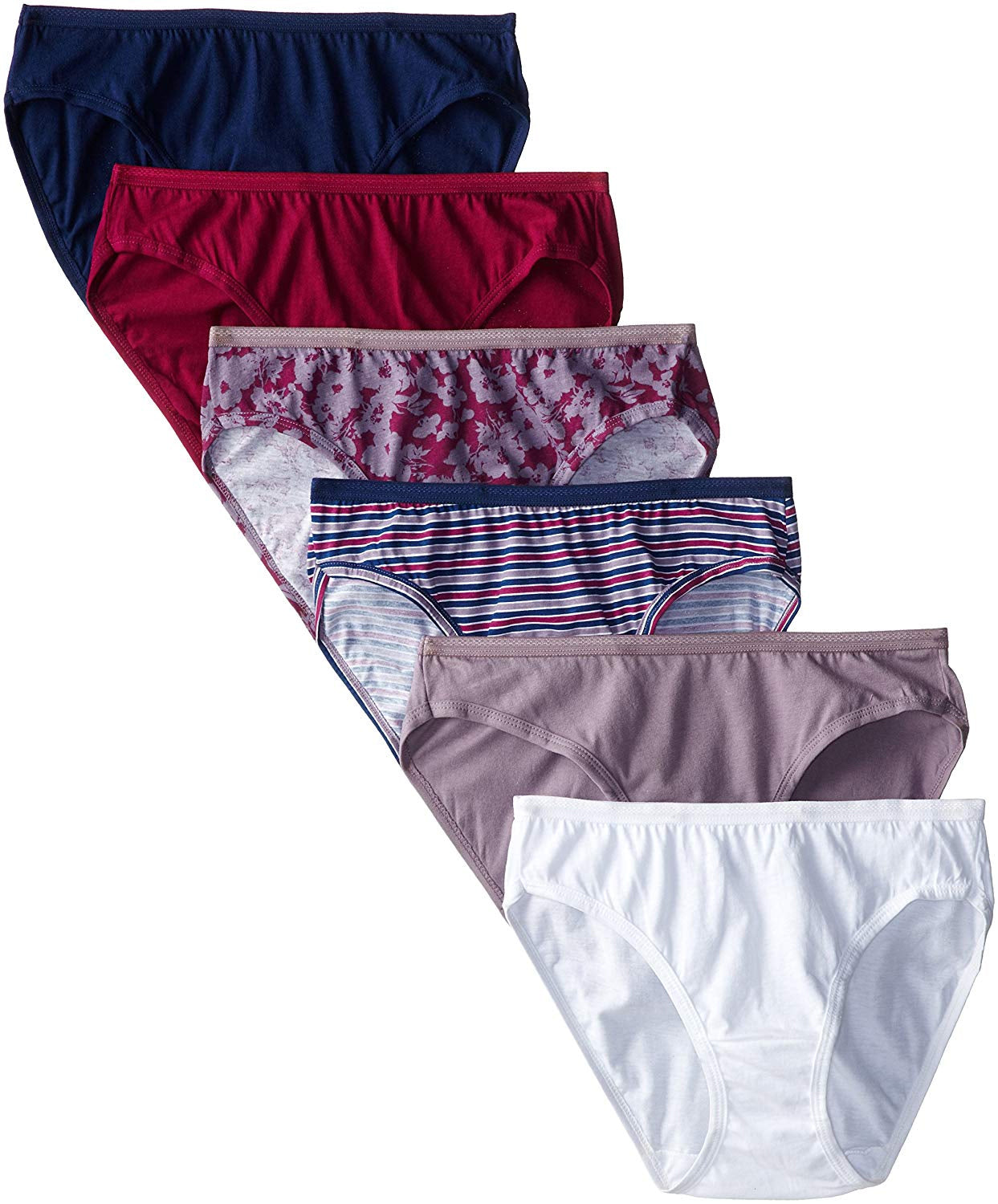 Fruit of the Loom Womens 6 Pack Assorted Panties