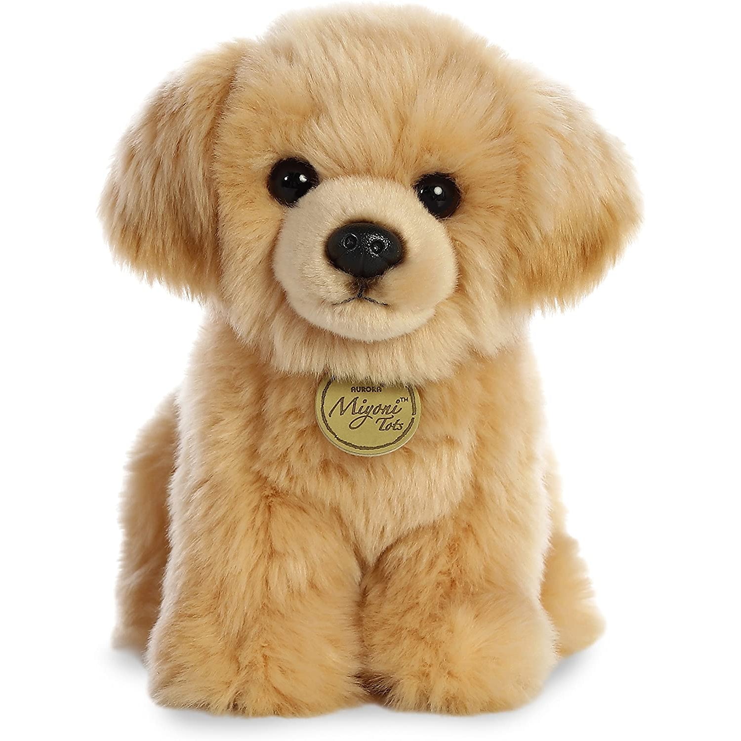 Aurora® Adorable Miyoni® Tots Golden Retriever Pup Stuffed Animal - Lifelike Detail - Cherished Companionship - Brown 11 Inches