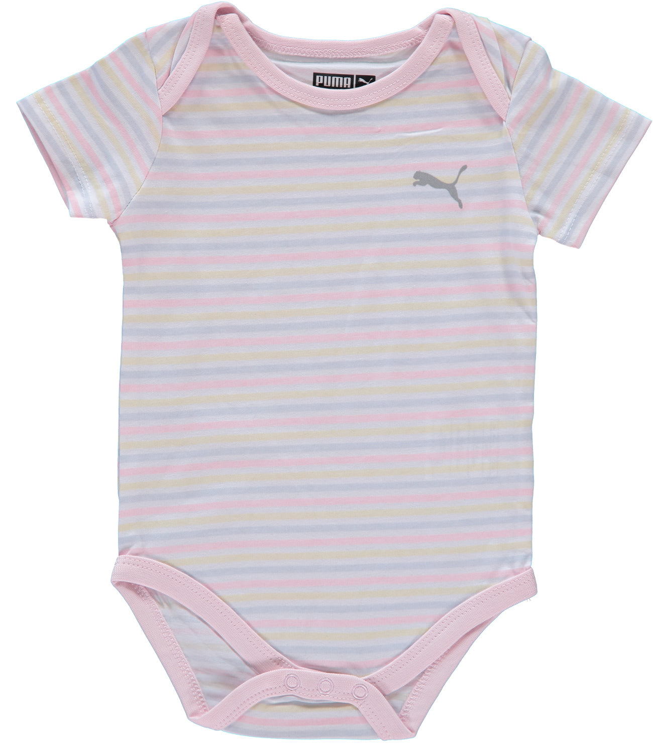 PUMA Girls 0-9 Months Short Sleeve 5-Pack Bodysuit