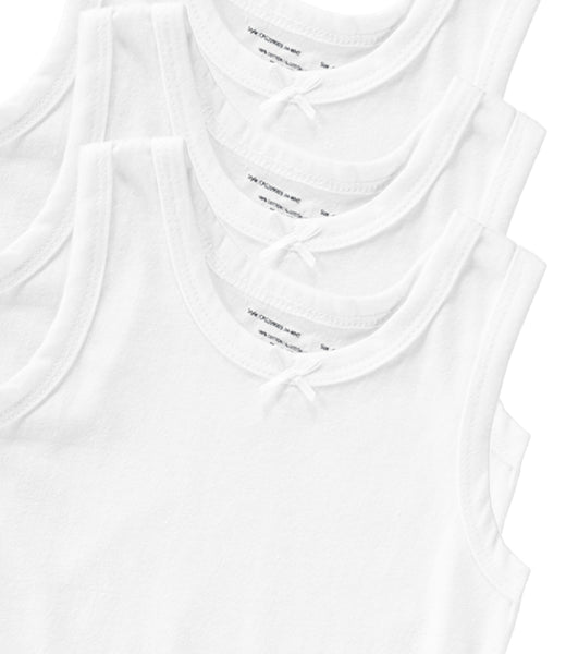 Cyndeelee Girls 2-14 Cotton Short Sleeve T-Shirts, 3-Pack 4T / White
