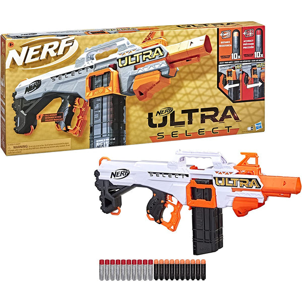 NERF Ultra Select Fully Motorized Blaster, Fire for Distance or
