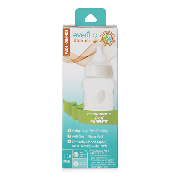 evenflo balance wide glass bottle Evenflo Balance Wide-Neck Anti-Colic Baby Bottles