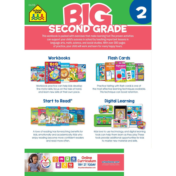 SCHOOL ZONE BIG SECOND/THIRD GRADE（2冊） School Zone Big Science Workbook: 320 Spiral-Bound Pages