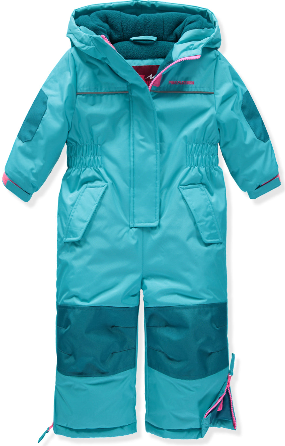 Pink Platinum Girls 12-24 Months Snowmobile Snowsuit