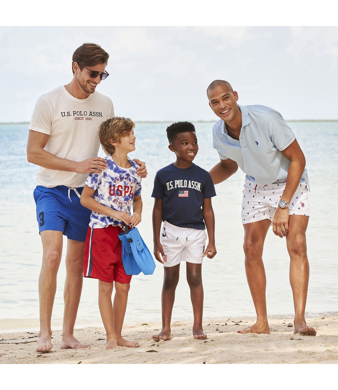 U.S. Polo Assn. Boys 8-20 Colorblock Swim Trunks