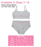 Cyndeelee Girls 7-14 Cotton 10-Pack Matching Bra & Panty Set