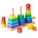 Melissa and Doug Geometric Stacker Toddler Toy