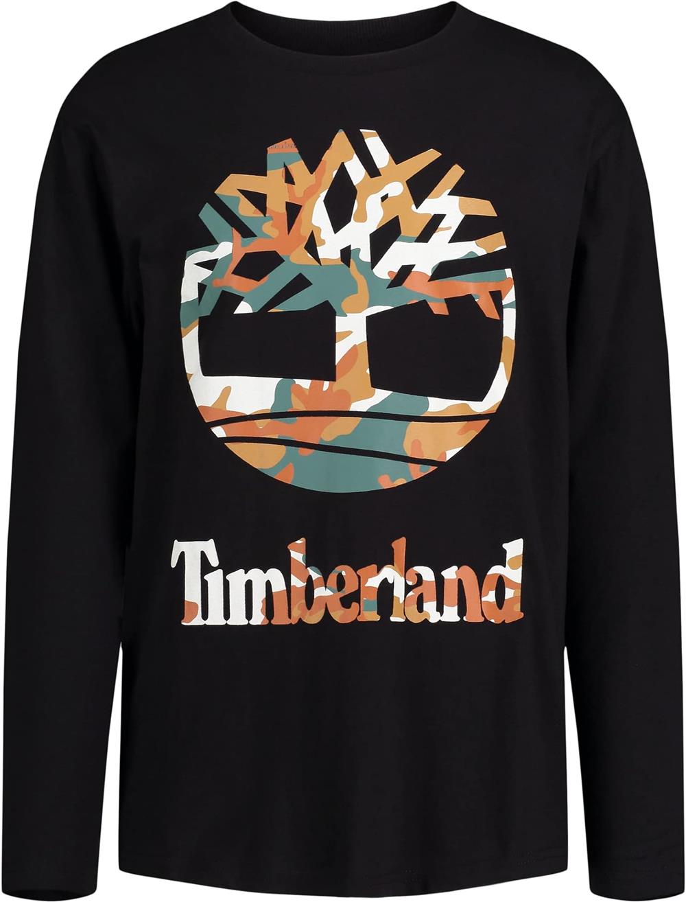 Timberland Boys 8-20 Long Sleeve Crew Neck T-Shirt