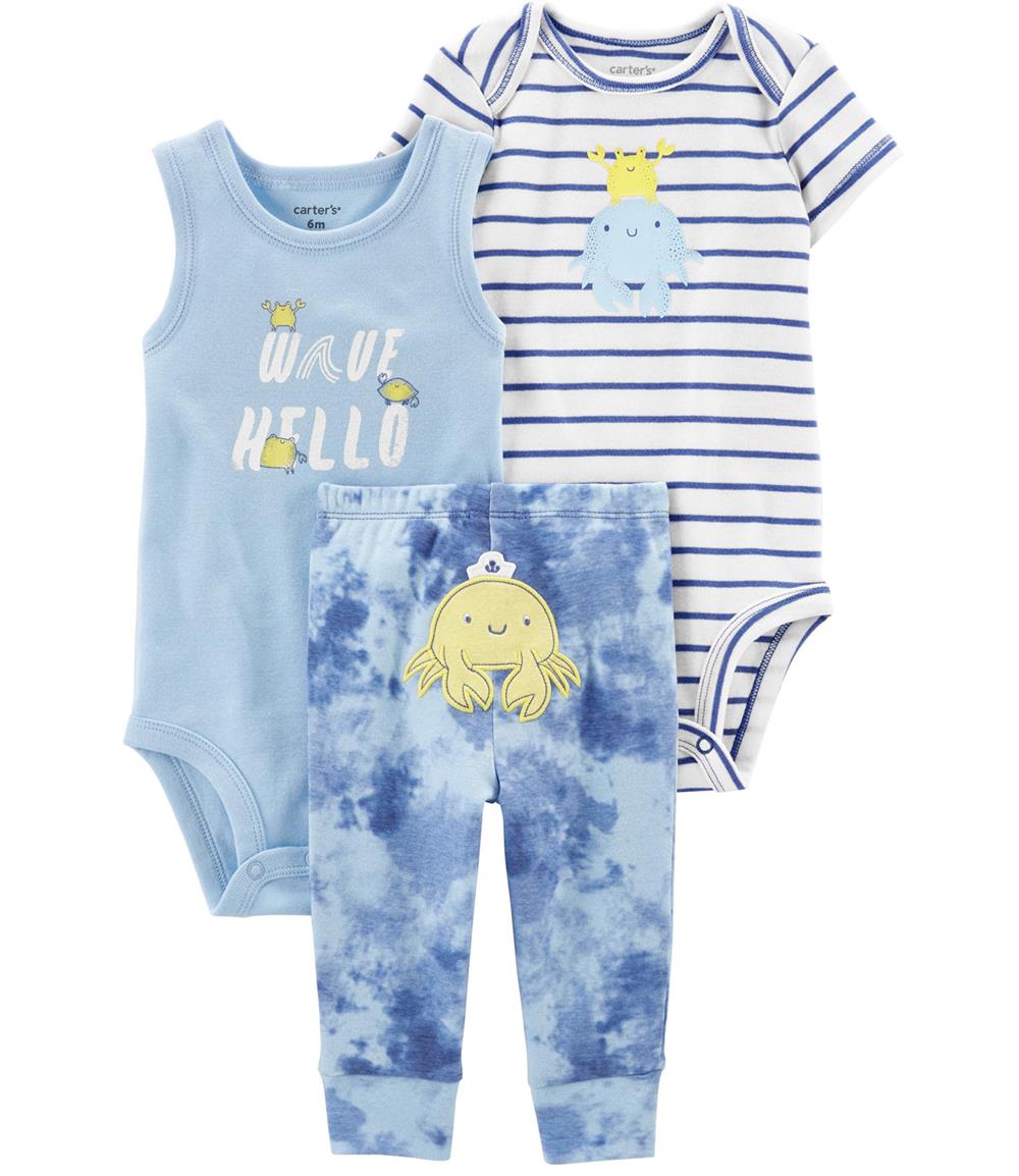 Carters Boys 0-24 Months 3-Piece Sea Life Outfit Set