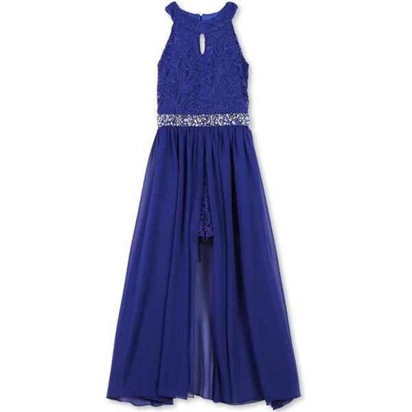 Speechless Girls 7-16 High Neck Maxi Romper Dress S&D Kids Speechless Girls 7-16 High Neck Maxi Romper Dress S&D Kids