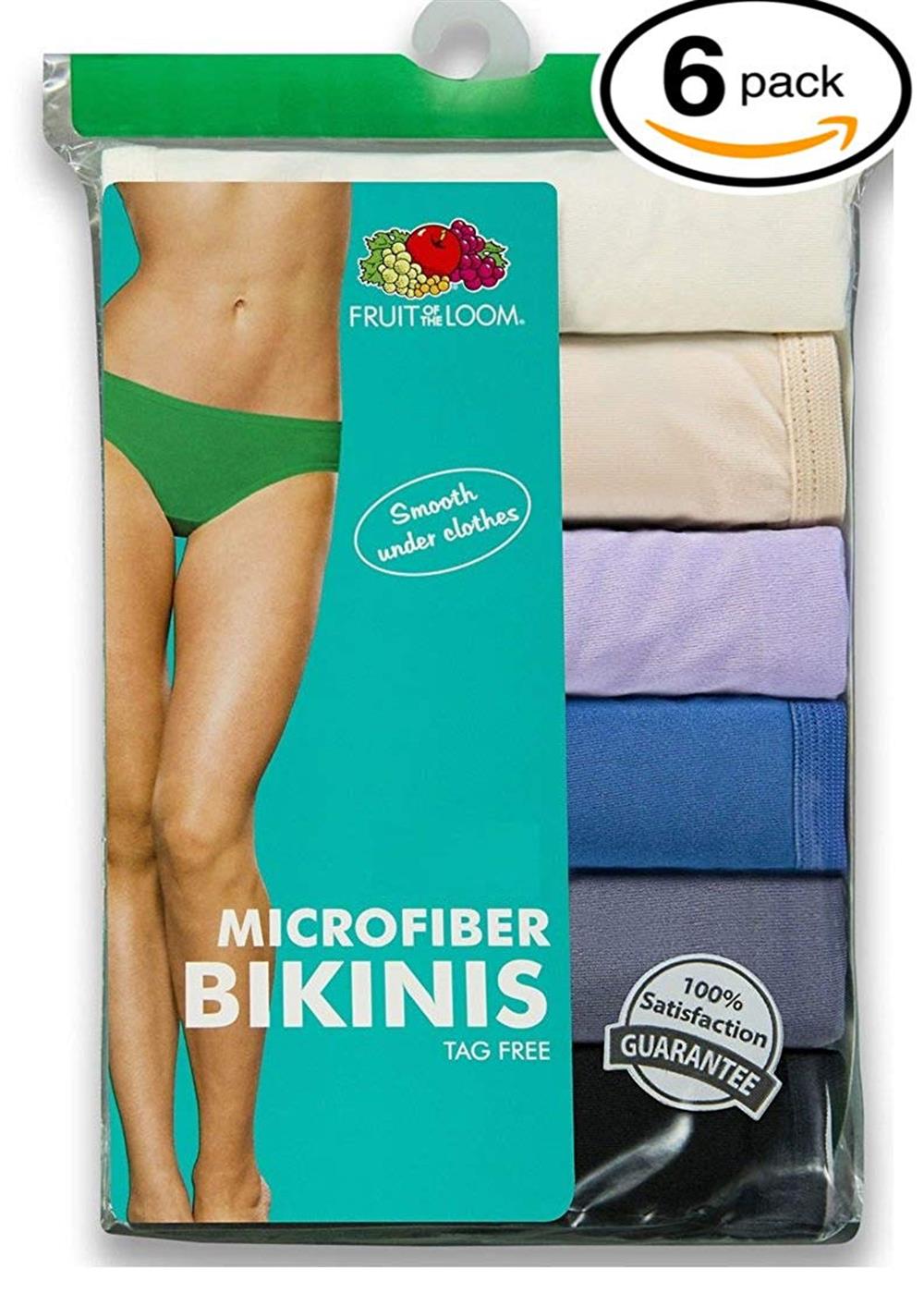 Fruit of the Loom Womens 6 Pack Assorted Panties
