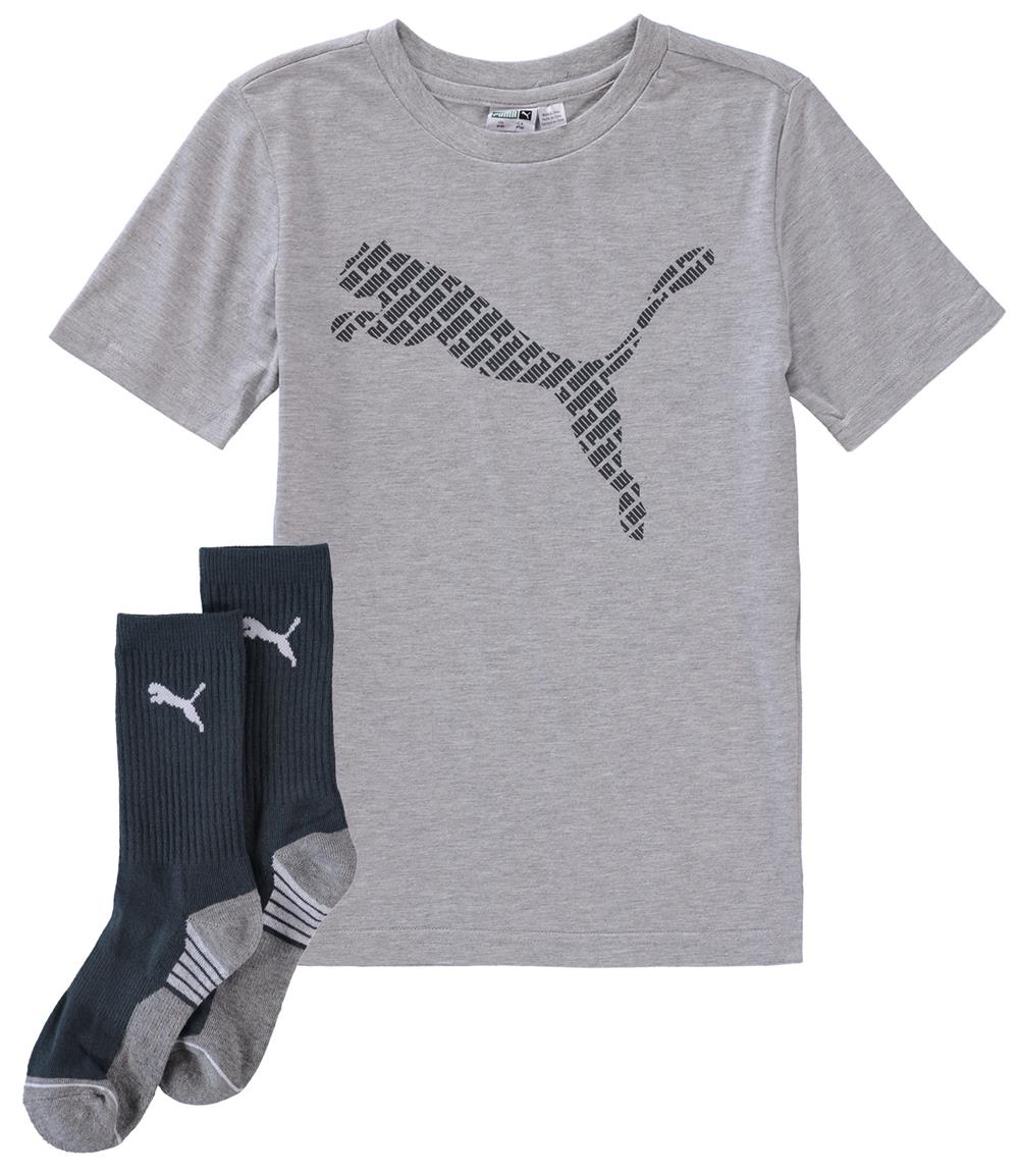PUMA Boys 8-20 T-Shirt Sock Set