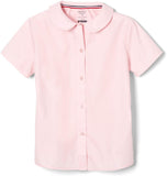 French Toast Girls Peter Pan Short Sleeve Button Down Shirt