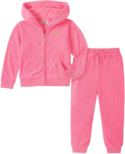 JUICY COUTURE セットアップ Juicy Couture Women's 2 Piece Velvet Fleece Long Sleeve Top