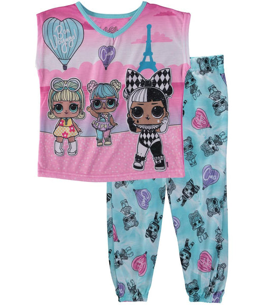 Pigiama Lungo LOL Surprise Per Bambina – Top Con Balza E Pantaloni A Cuori, Taglie 5-12 Anni