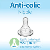 Dr. Brown's Natural Flow Narrow Baby Bottle Silicone Y-cut Nipples, 9M+