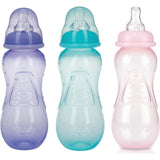 Nuby Non-Drip Standard Neck Bottles, 10 oz