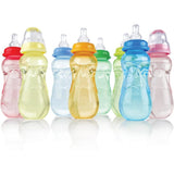 Nuby Non-Drip Standard Neck Bottles, 10 oz