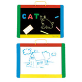 Melissa & Doug Magnetic Chalkboard and Dry-Erase Board With 36 Magnets (Numbers and Uppercase Letters), Chalk, Eraser, and Dry-Erase Pen