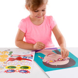 Melissa and Doug  Make-a-Face Sticker Pad - Fashion Faces, 20 Faces, 5 Sticker Sheets