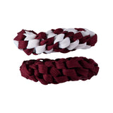 French Toast Braided Shoelace Ponytail Holder, 2 Pack