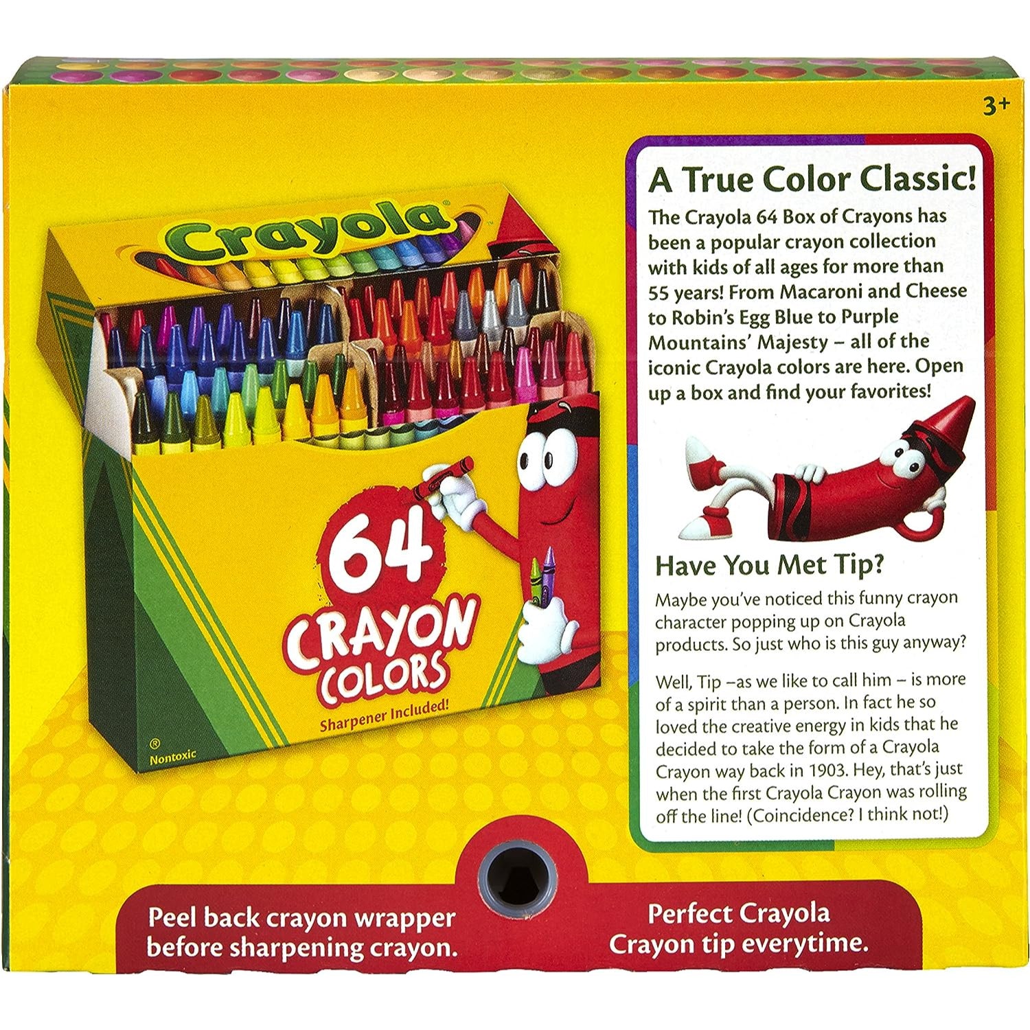 Crayola Crayon Box with Sharpener, 64 ct