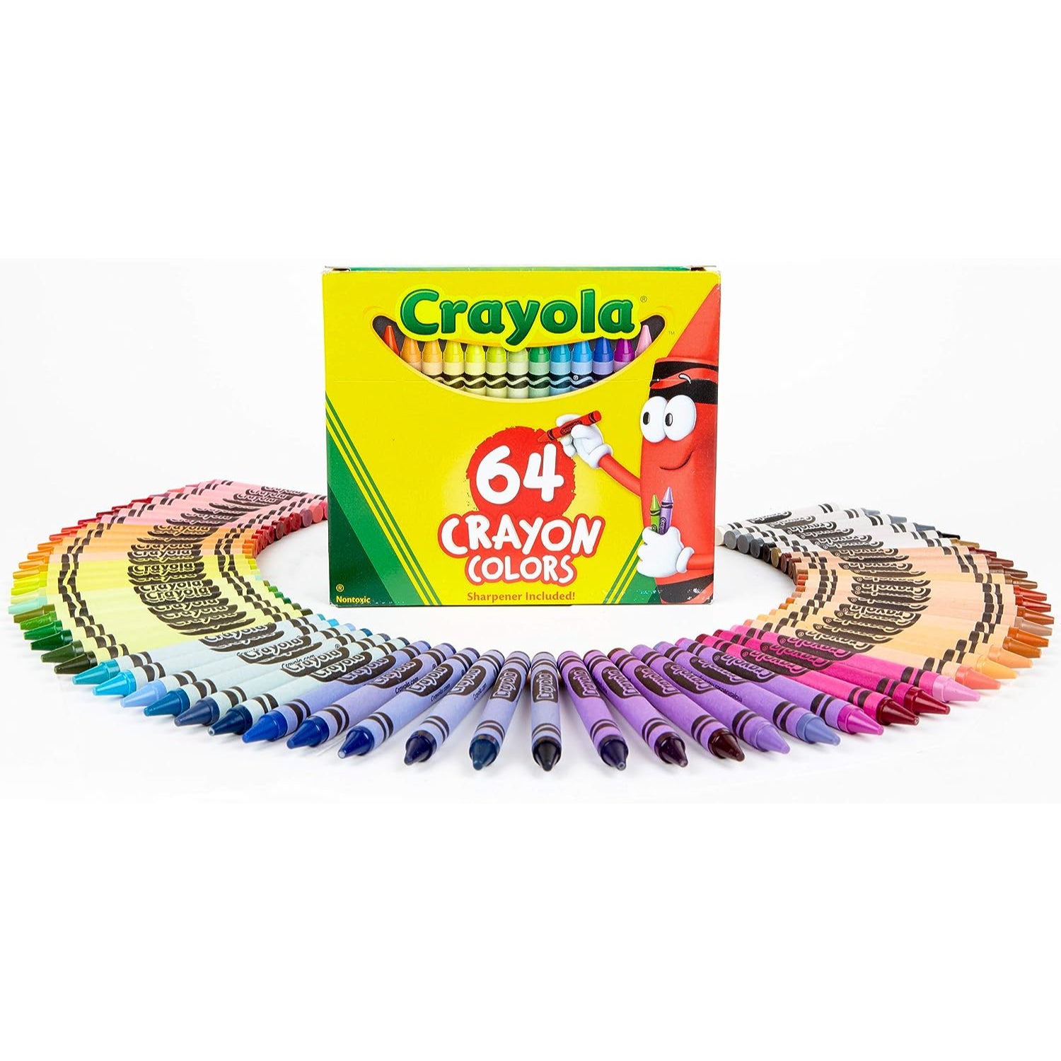 Crayola Short Colored Pencils Hinged Top Box with Sharpener - CYO683364 