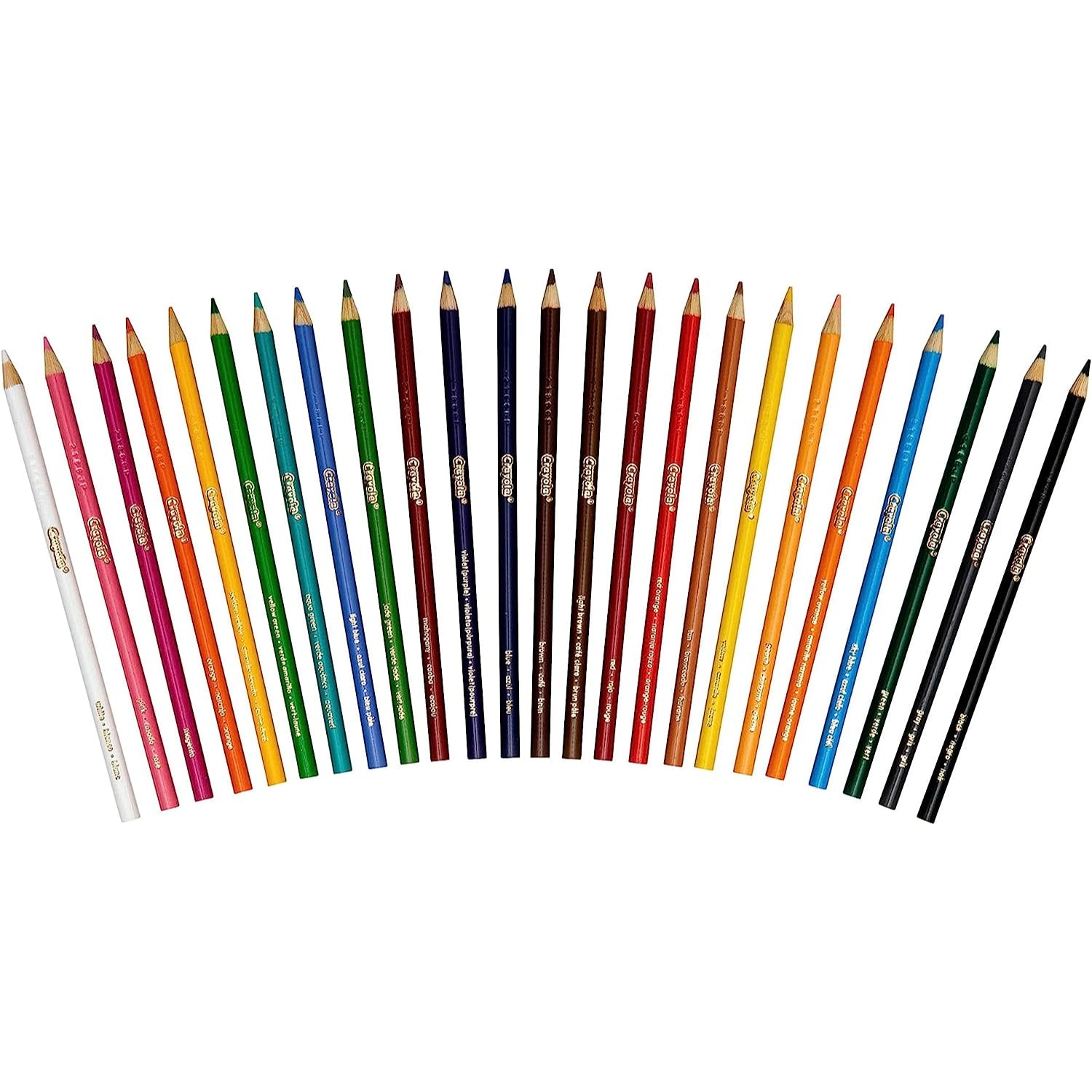 What colors are in a 24 pack of crayola colored pencils discount