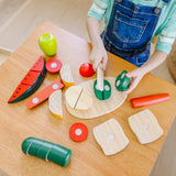 Melissa and Doug Cutting Food -  25+ Hand-Painted Wooden Play Food