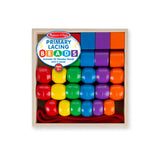 Melissa and Doug Primary Lacing Beads - Educational Toy With 30 Wooden Beads and 2 Laces