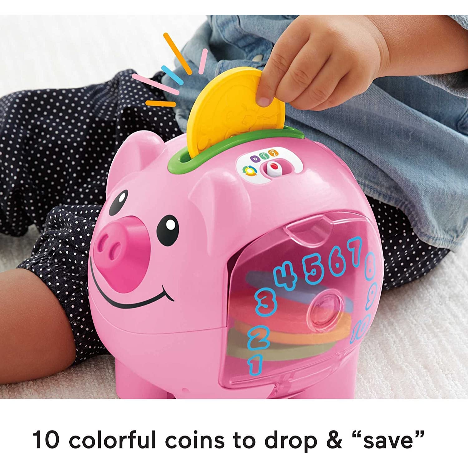 Fisher Price Laugh & Learn Baby Learning Toy Smart Stages Piggy Bank – S&D  Kids