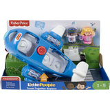Fisher-Price Little People Airplane Toy with Lights Music and 2 Figures for Toddler Pretend Play