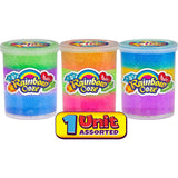 Ja-Ru Rainbow Slime for Kids Age 4+ years, Neon Colored Glitter Putty, Randomly Selected