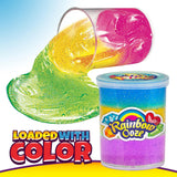 Ja-Ru Rainbow Slime for Kids Age 4+ years, Neon Colored Glitter Putty, Randomly Selected
