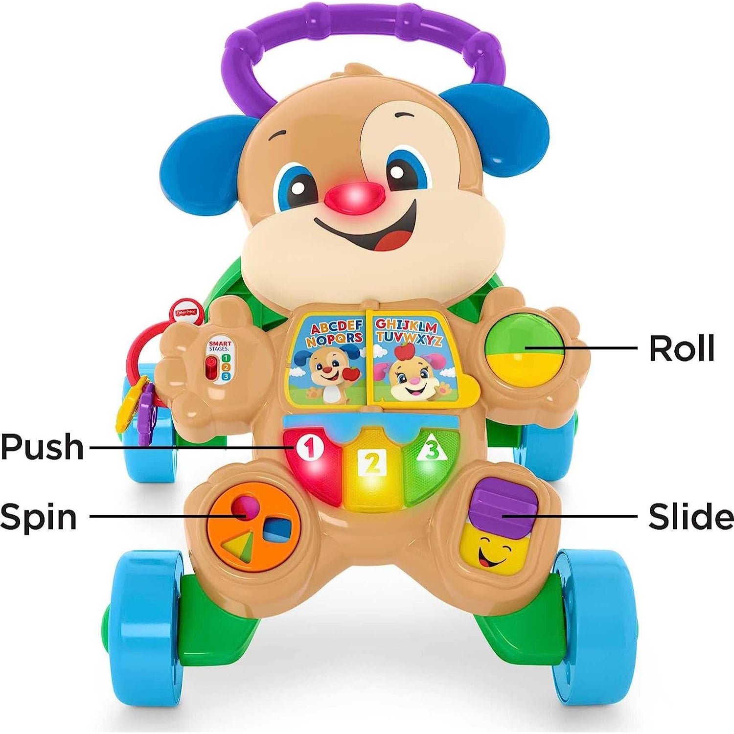 Fisher-Price Laugh & Learn Baby & Toddler Toy Smart Stages Learn With Puppy Walker