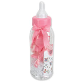 Baby King 18 Piece Jumbo Bottle Coin Bank Gift Set, Pink, 21 inches tall