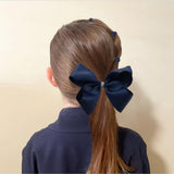 French Toast Jumbo Bow Barrette with Rhinestone Center